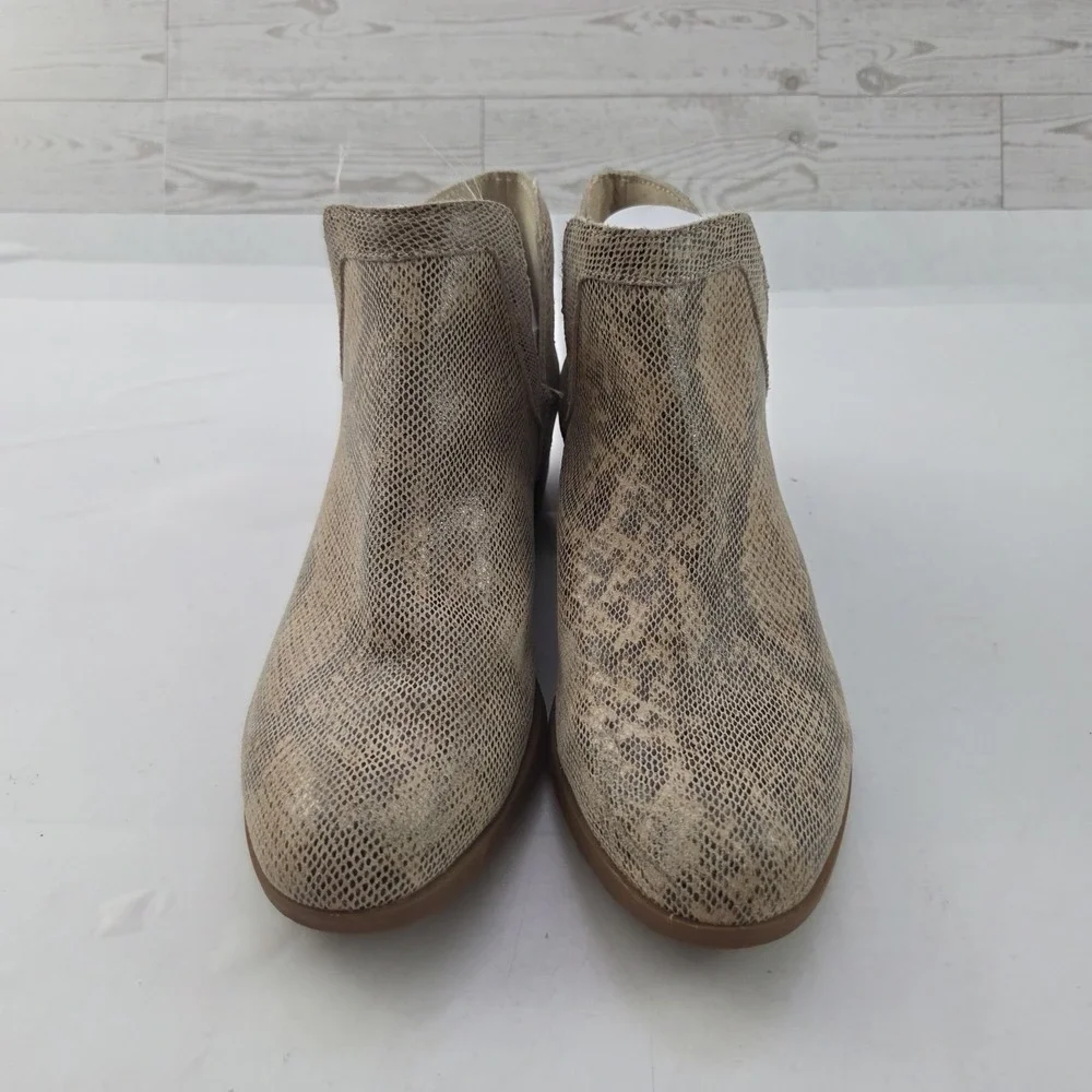 Sorel Ankle Boots Womens 9 Snake Print Chelsea Style Urban Western Casual Bootie